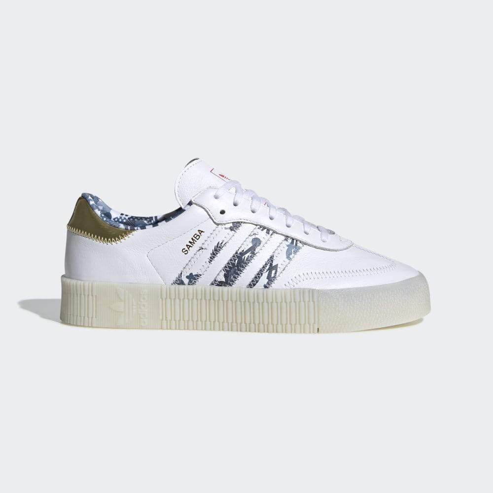 Originals Adidas SAMBAROSE Dama Romania - Albi/Aurii Metal/Negrii FW5345